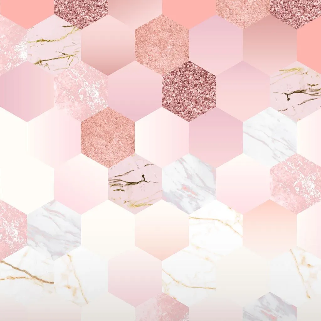 Фотообои в интерьере розовый шестиугольник градиент  9-1502 фото