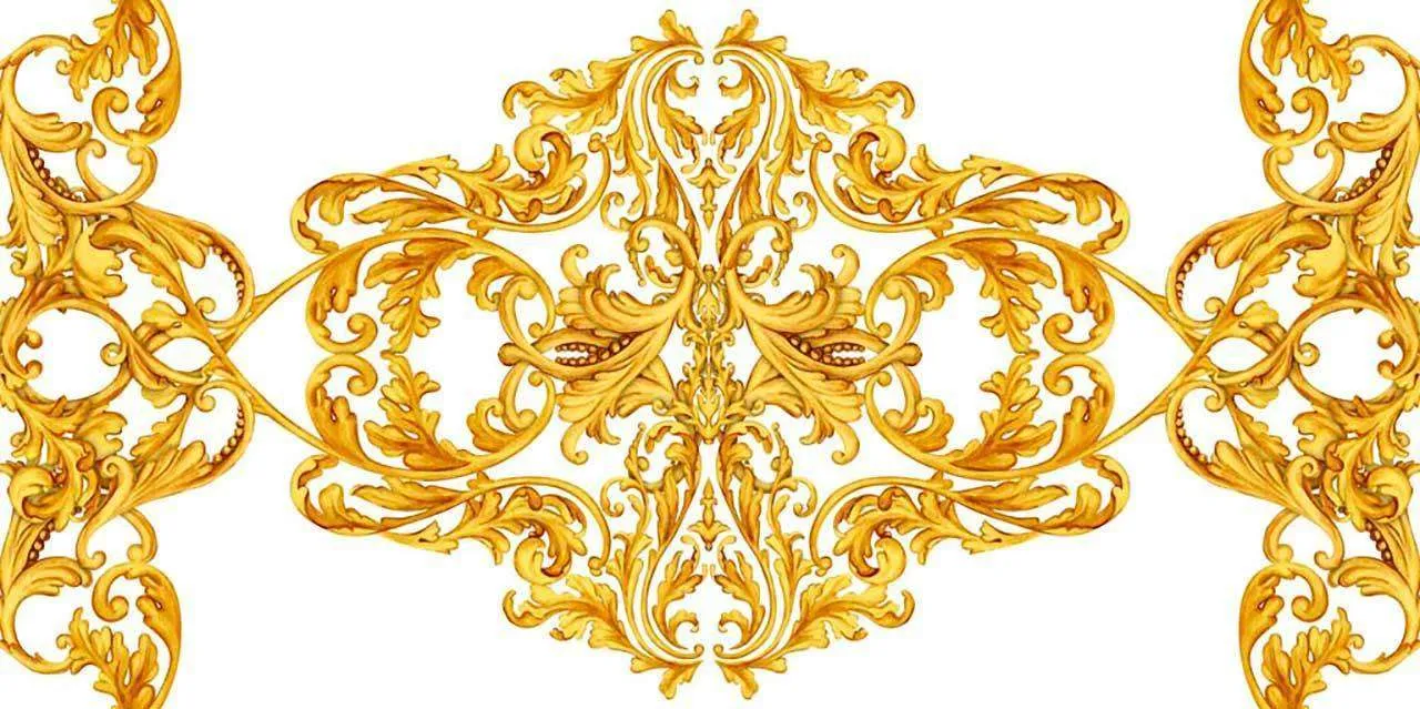 Фотообои в интерьере орнамент золото 3  9-128 фото