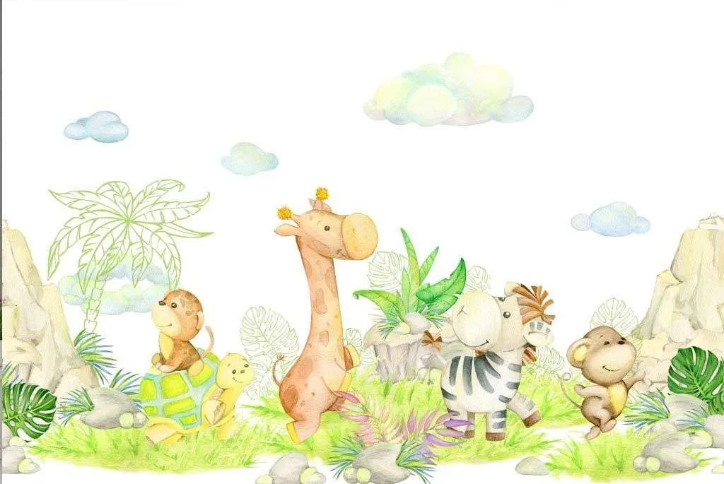 Фотообои в интерьере веселый жираф  14-605 фото