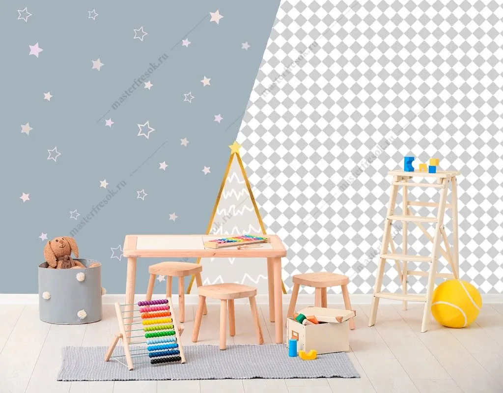 Фотообои в интерьере елочка абстрактная  14-542 фото