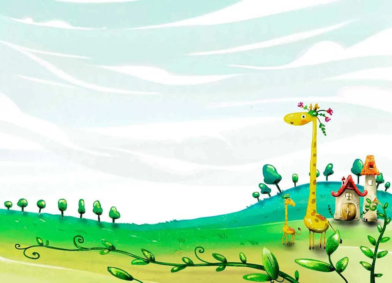 Фотообои в интерьере детские с жирафом  7-822 фото