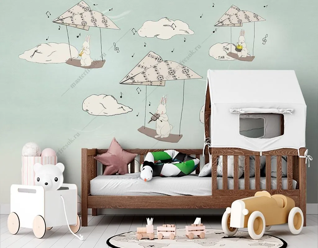 Фотообои Музыкальные зайчата  14-606