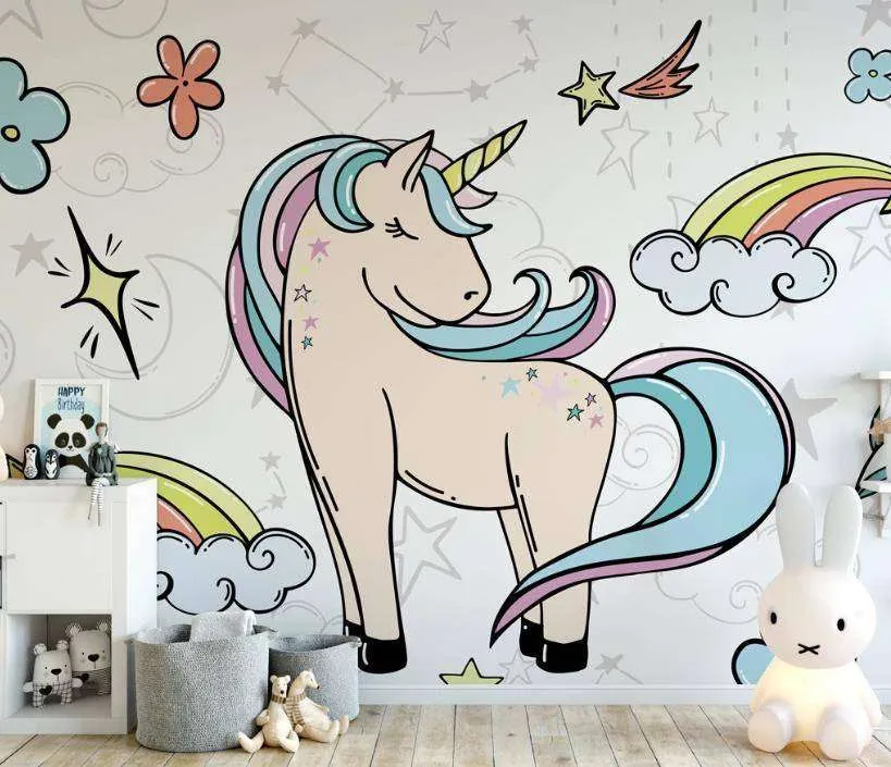 Фотообои в интерьере сказочный конек  15-274 фото