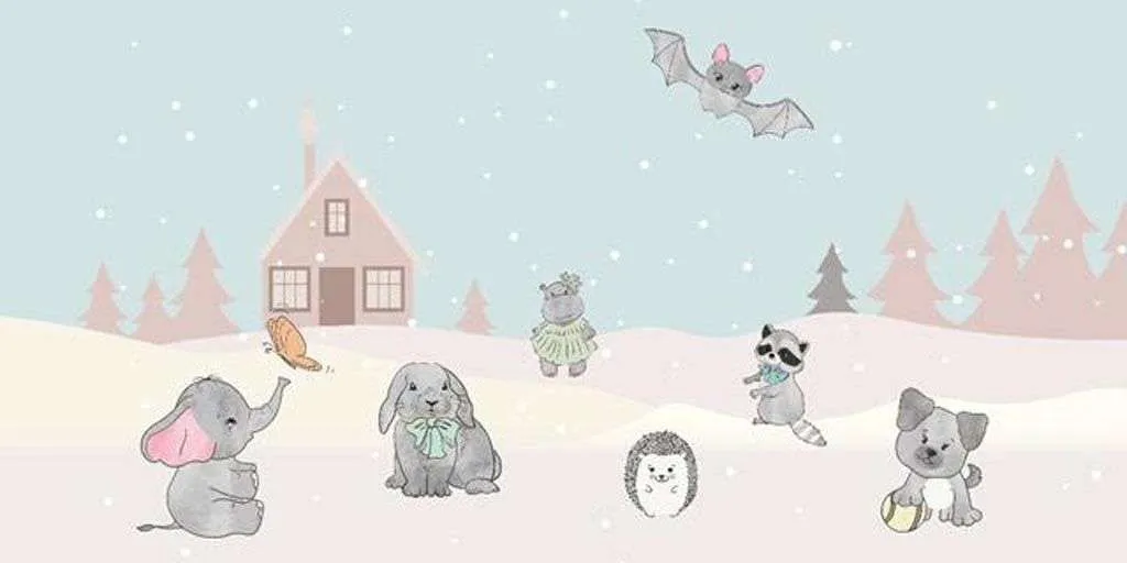 Фотообои в интерьере животные в сказочном городе  12-1299 фото