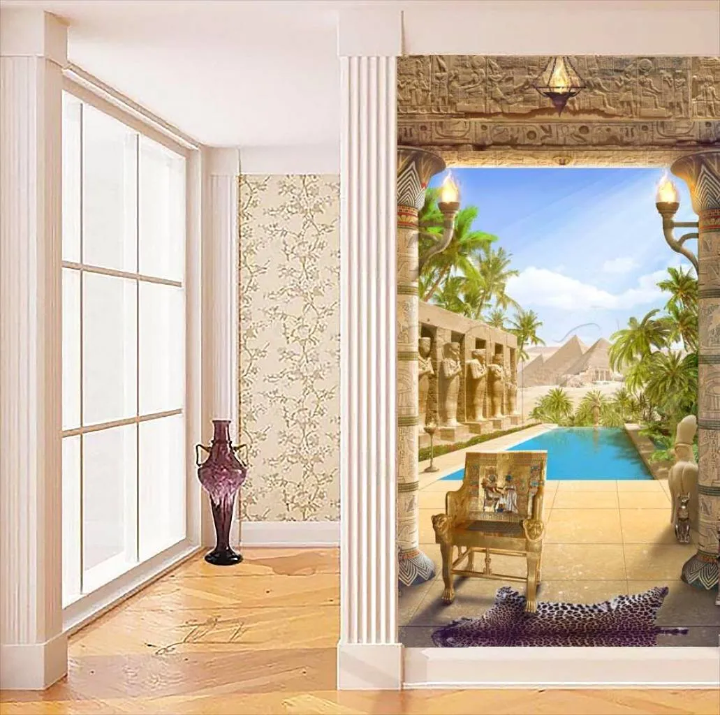 Фотообои в интерьере египетская архитектура  11-044 фото