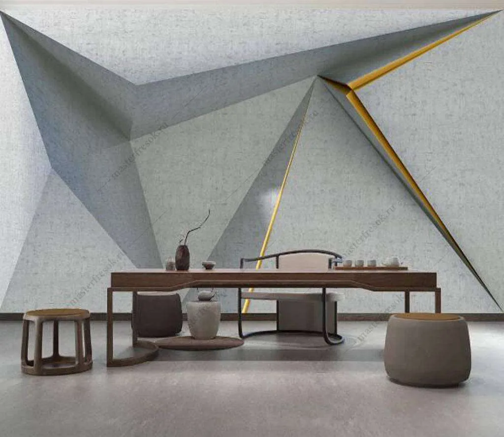 Фотообои в интерьере объемная стена  16-086 фото