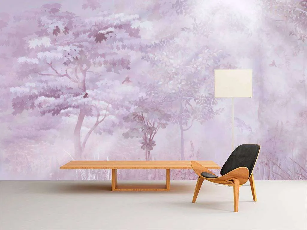 Фотообои в интерьере деревья в лесу  13-203 фото