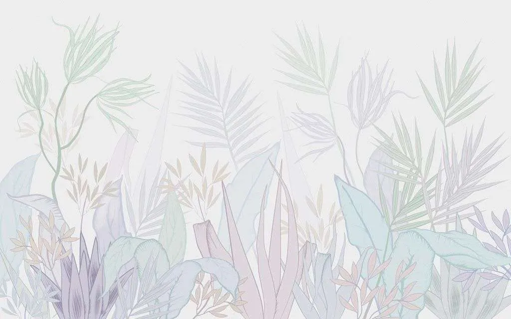 Фотообои в интерьере ботаника светлая  13-224 фото