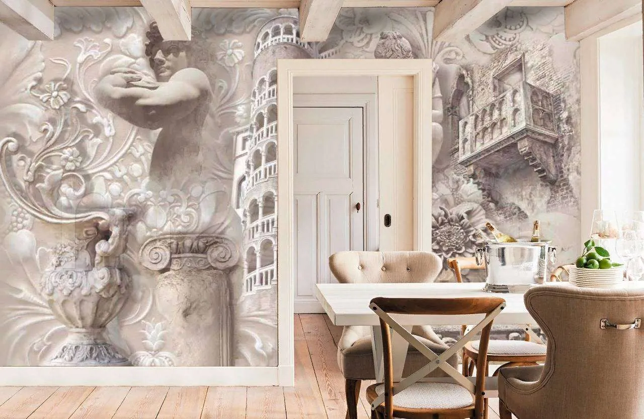 Фотообои в интерьере классическая абстракция  7-719 фото