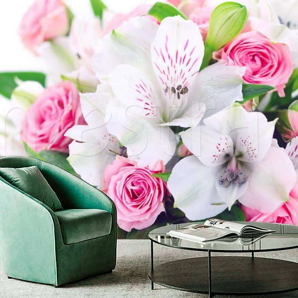 Фотообои Бесшовные обои на стену:  Нежный букет. Артикул: 4-026  