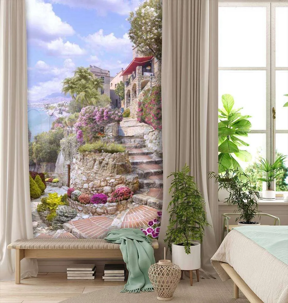 Фотообои Улочка и дворик в горах  7-207