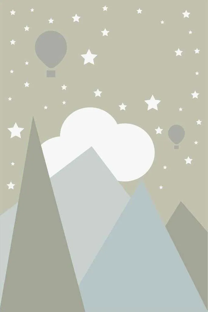 Фотообои в интерьере горы зеленые  12-845 фото