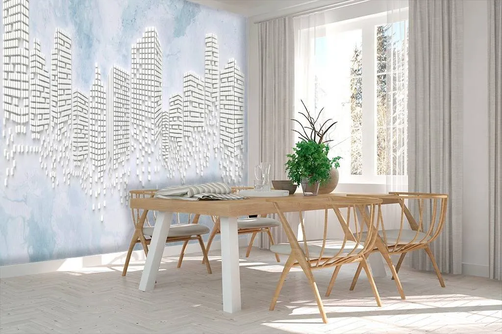 Фотообои Абстракция трехмерный город 3д  15-461