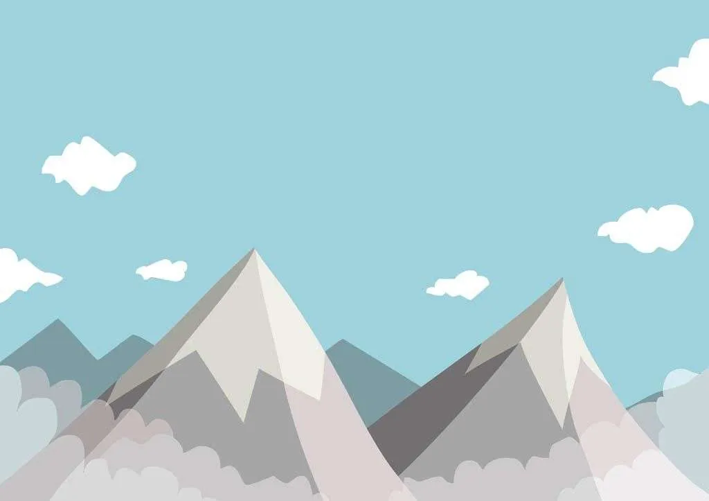 Фотообои в интерьере 3д горы и облака  12-831 фото