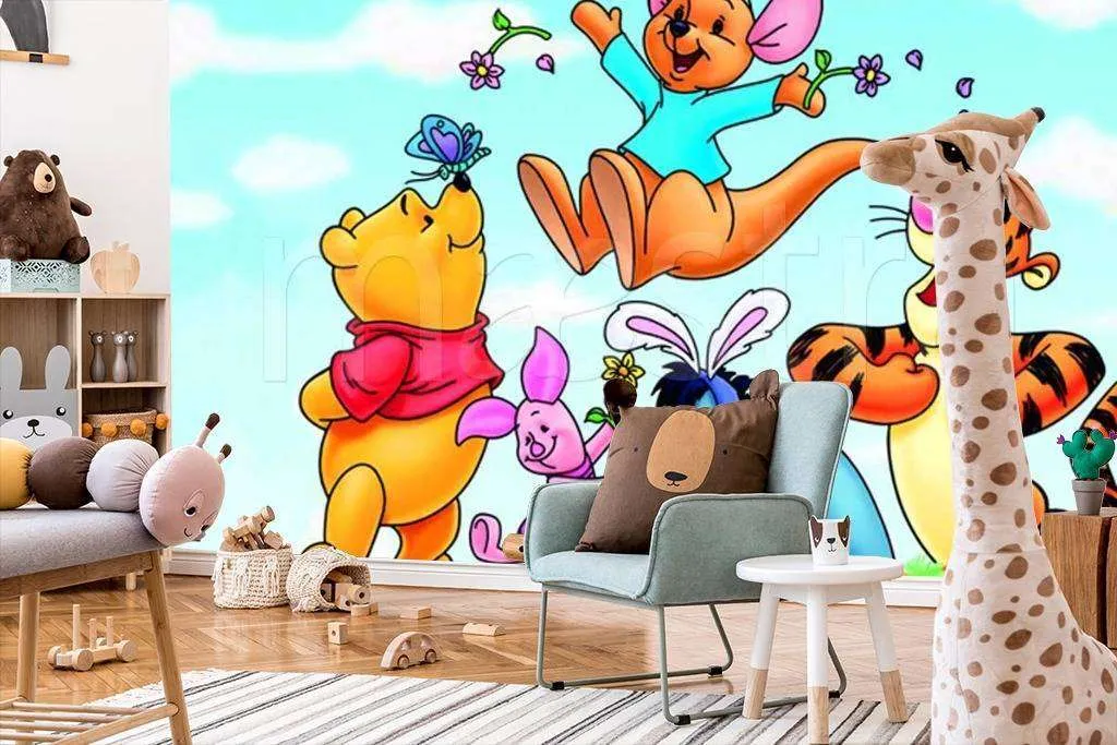Фотообои в интерьере винни пух и его друзья  12-265 фото