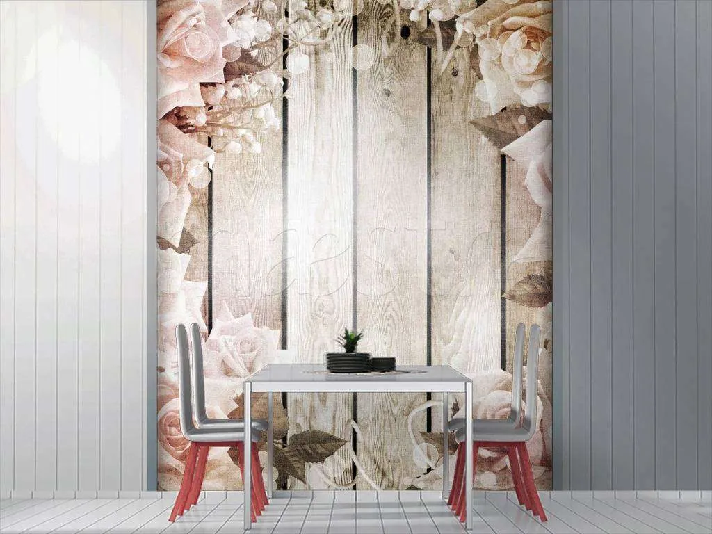 Фотообои Нежные розы на дереве  10-253