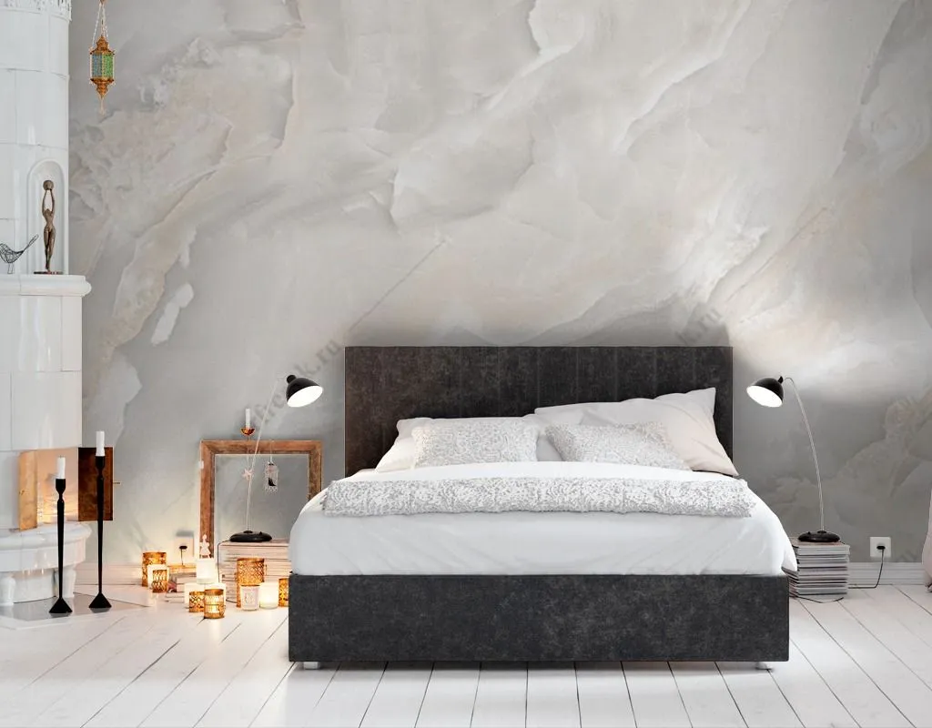 Фотообои в интерьере бежевый мрамор  9-1615 фото