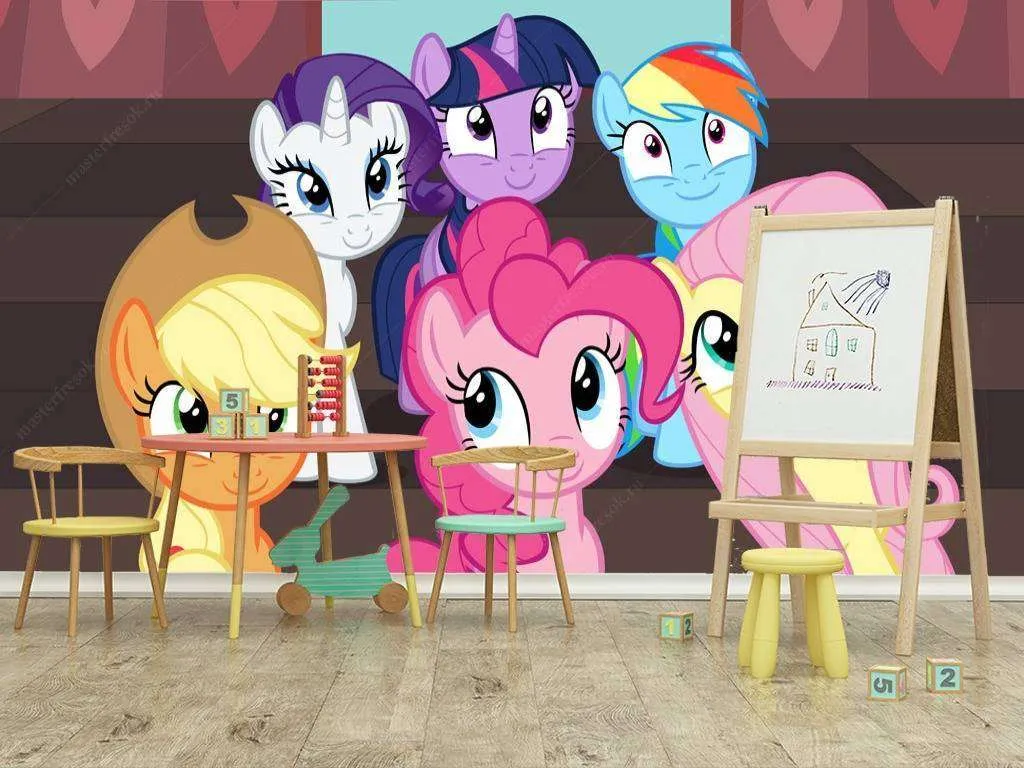 Фотообои в интерьере команда пони  12-611 фото