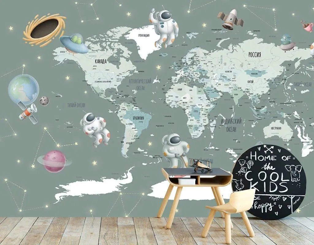 Фотообои детские. Космическая карта  12-1634
