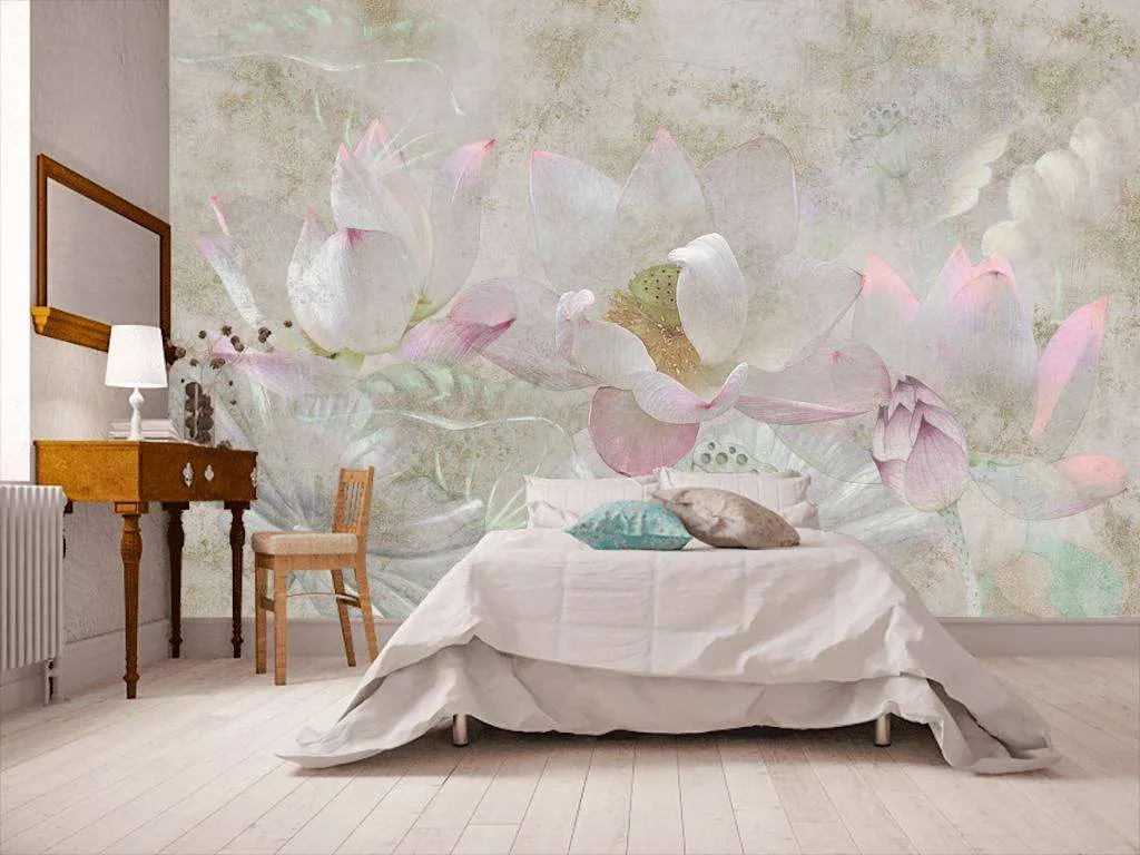 Фотообои в интерьере кувшинки  13-210 фото