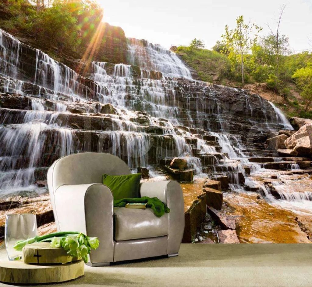 Фотообои в интерьере водопад каскадный альбион фолс гамильтон, онтарио, канада  9-892 фото