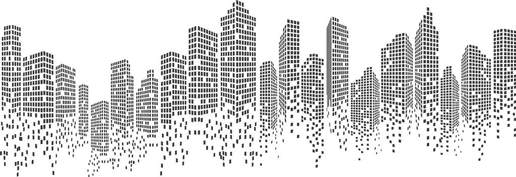 Фотообои в интерьере город 3д белый  9-1937 фото