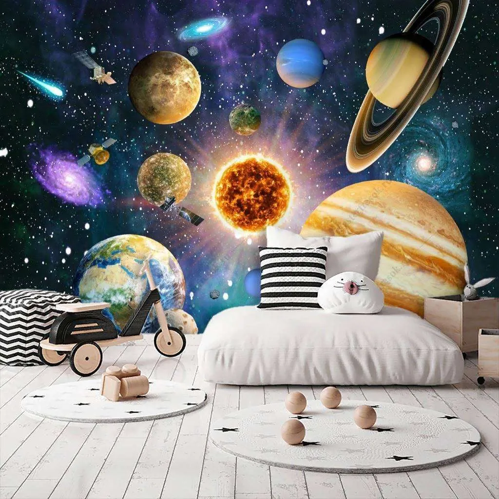 Фотообои Бесшовные обои на стену:  Солнечная система. Артикул: 12-1210  