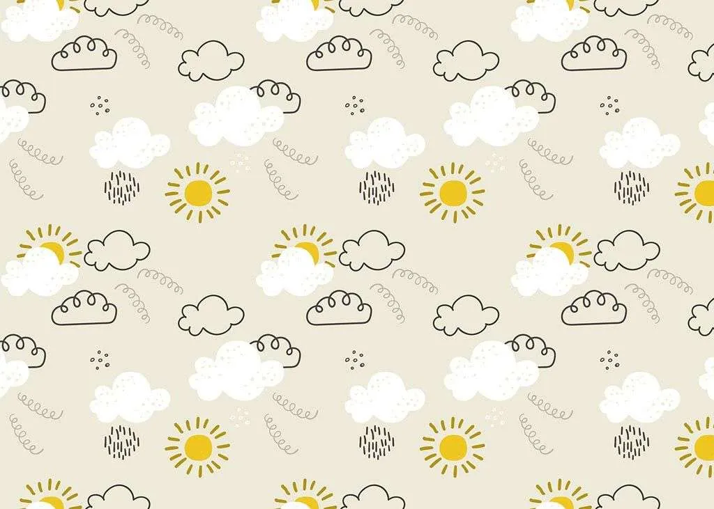 Фотообои в интерьере облака и солнышки  12-746 фото