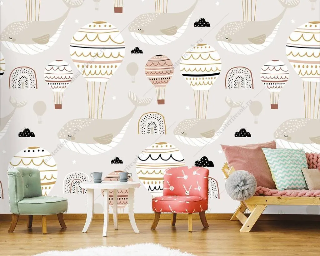 Фотообои Шары и киты  12-699