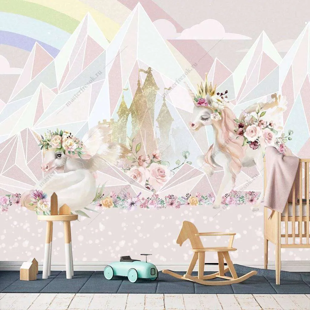 Фотообои в интерьере единороги  14-079 фото
