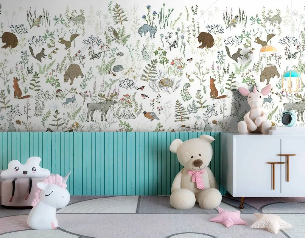 Фотообои в интерьере лесная фауна  14-632 фото