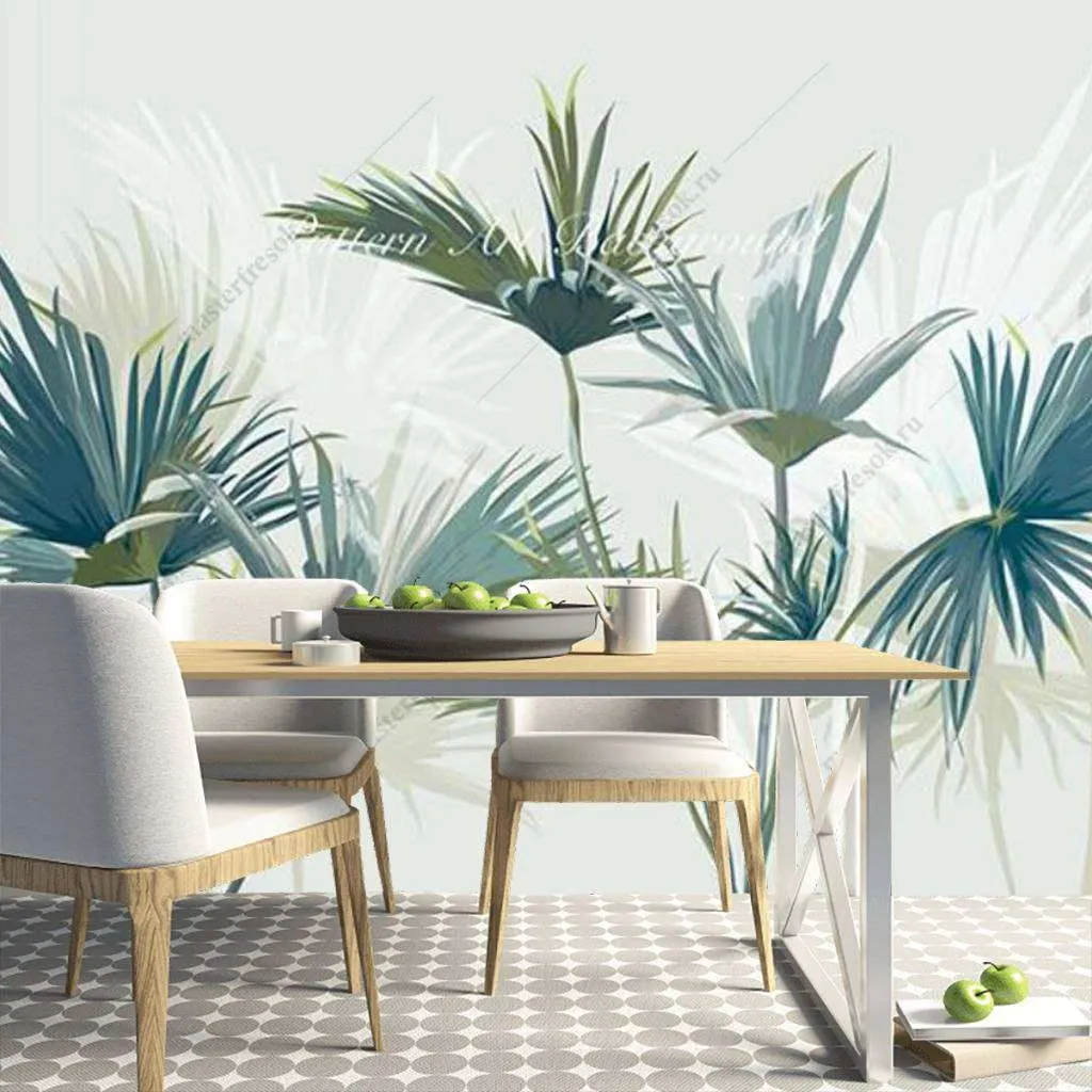 Фотообои в интерьере пальмочка  16-170 фото