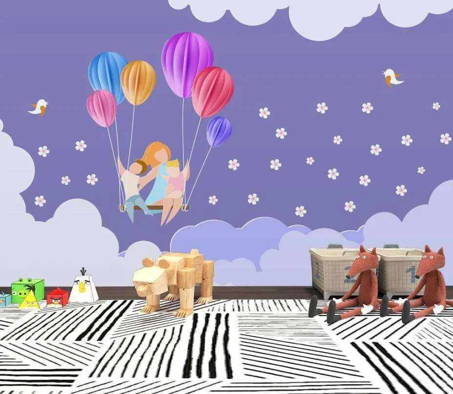 Фотообои в интерьере полеты в облаках  15-219 фото