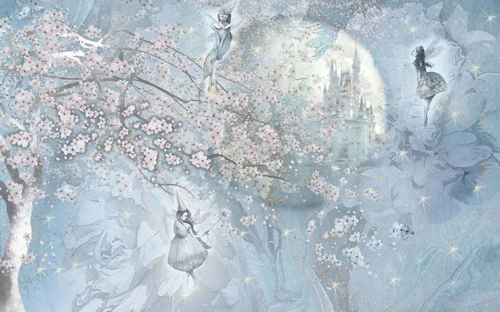 Фотообои в интерьере сказочный лес с феями  13-325 фото