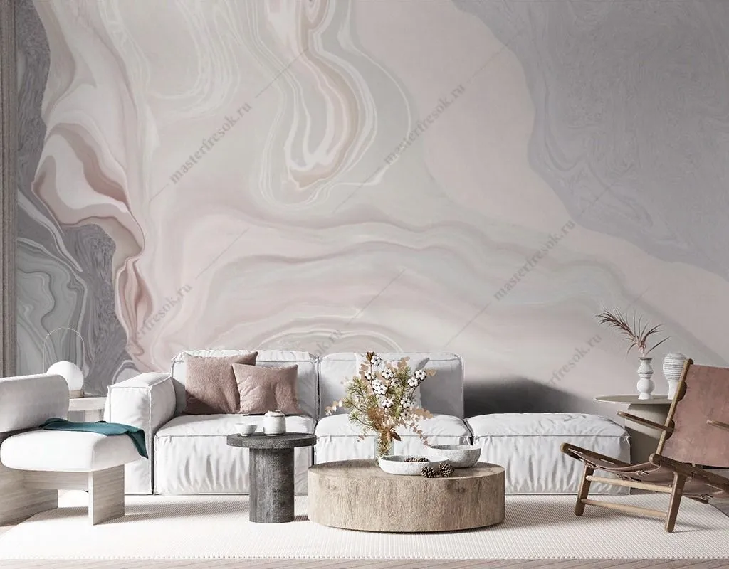 Фотообои Мрамор в нежно-розовых оттенках  13-570