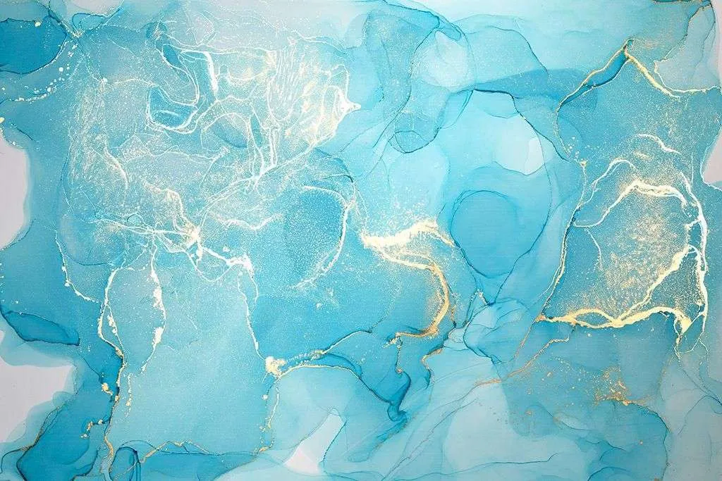 Фотообои в интерьере мрамор бирюзовый  9-1779 фото