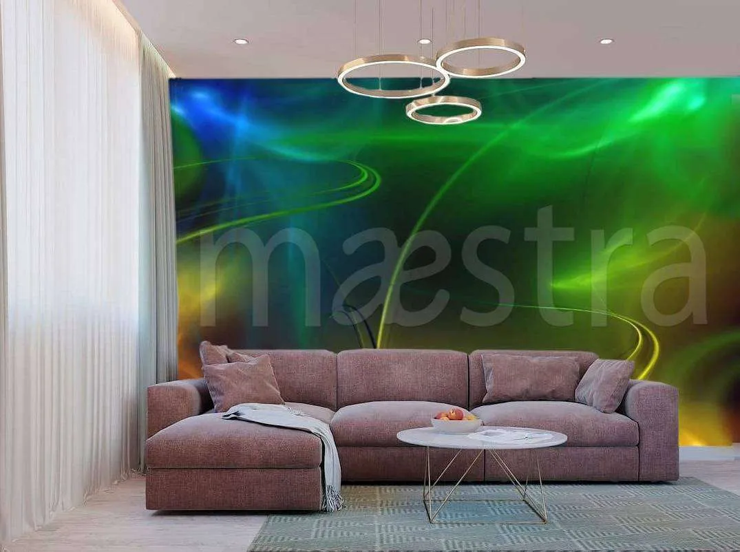 Фотообои Абстракция зеленая  4-326