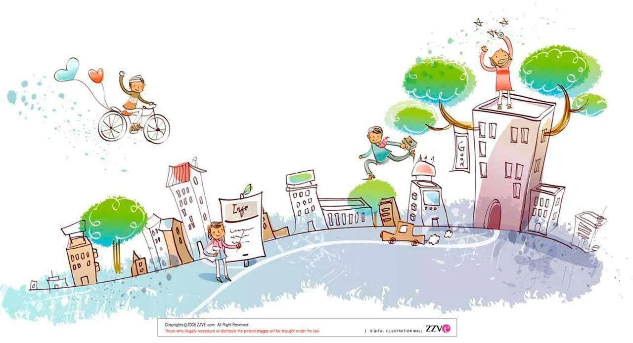 Фотообои в интерьере город детства  12-347 фото