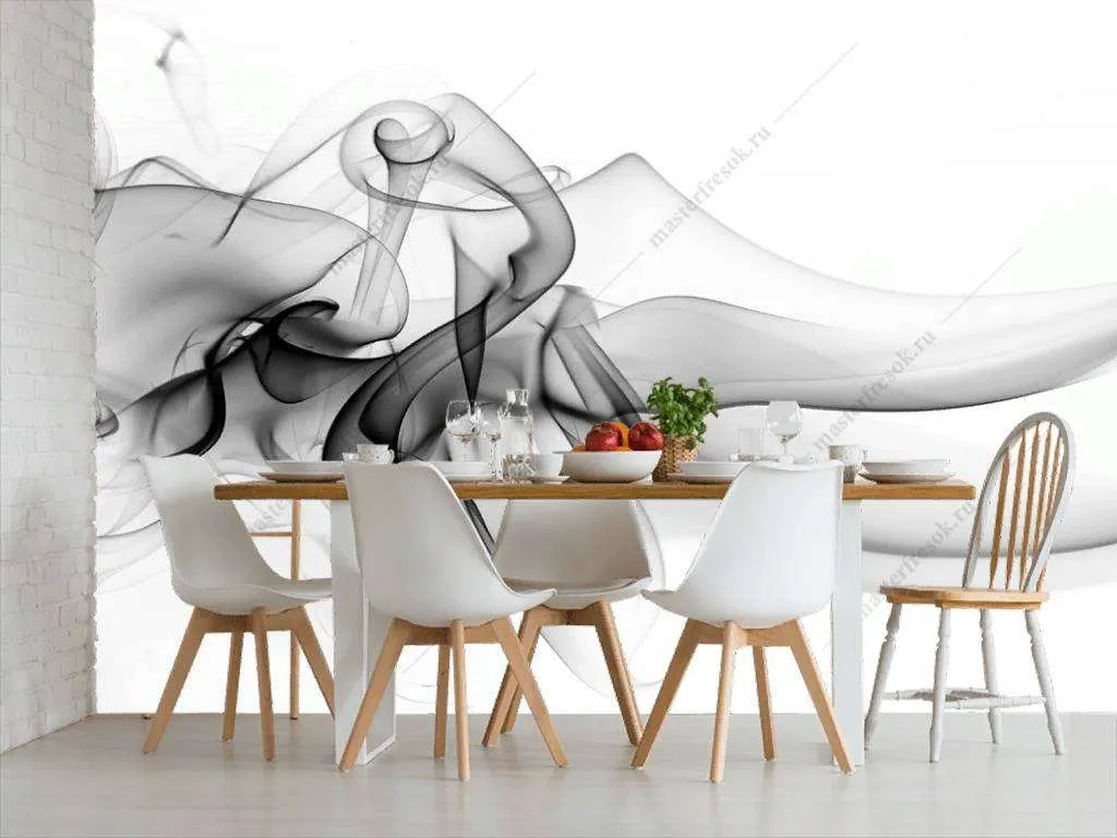 Фотообои в интерьере дым 3д  9-1222 фото