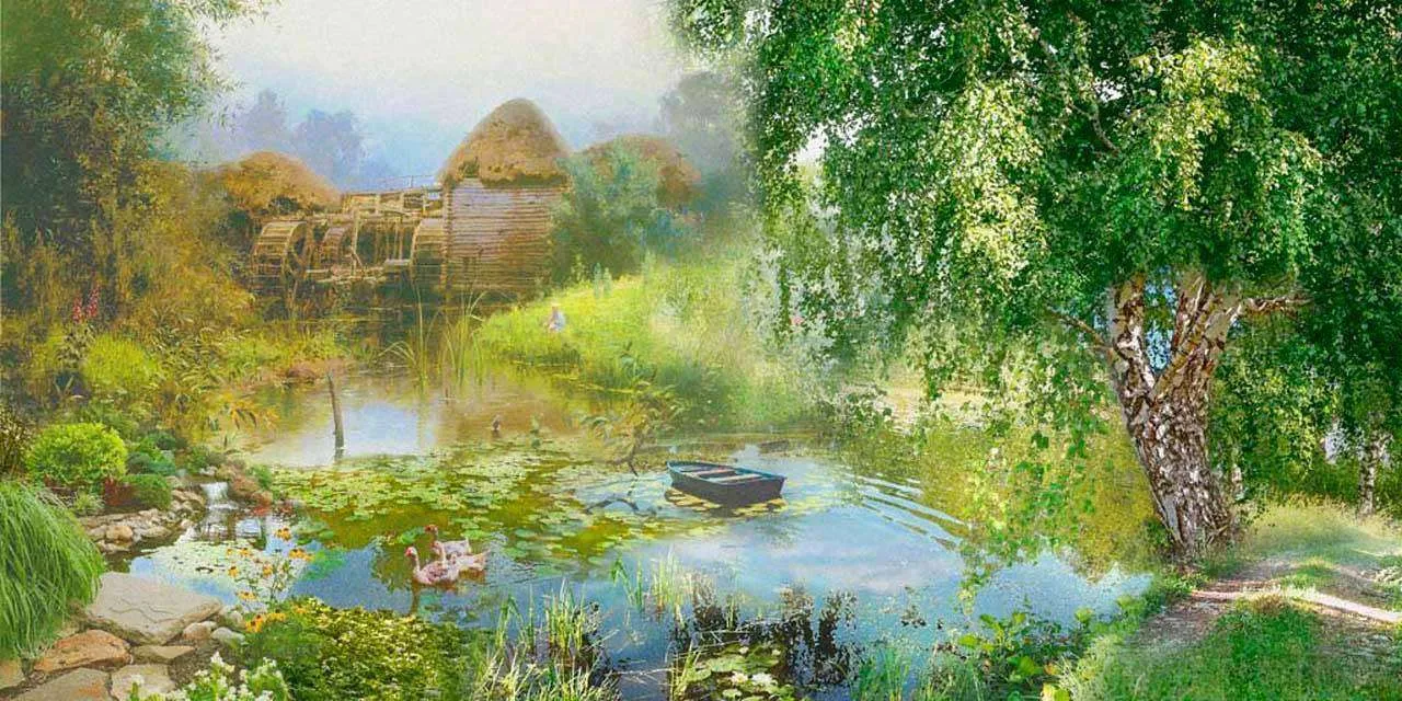 Фотообои в интерьере старая мельница  5-054 фото