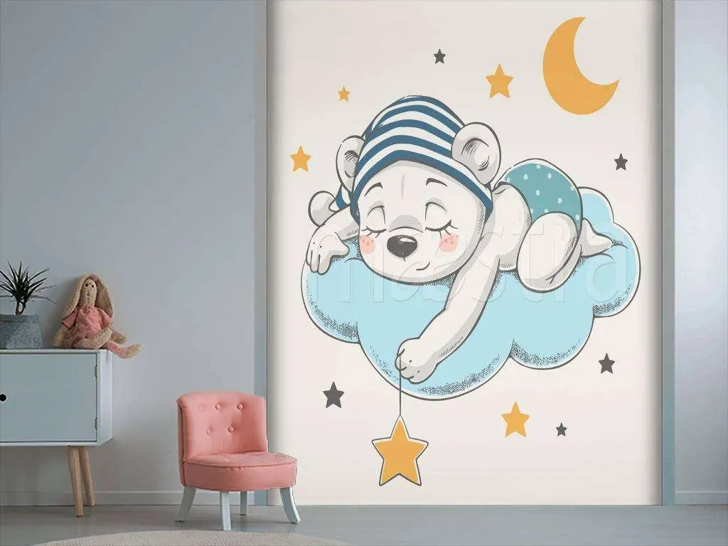 Фотообои в интерьере мишка отдыхает  12-478 фото