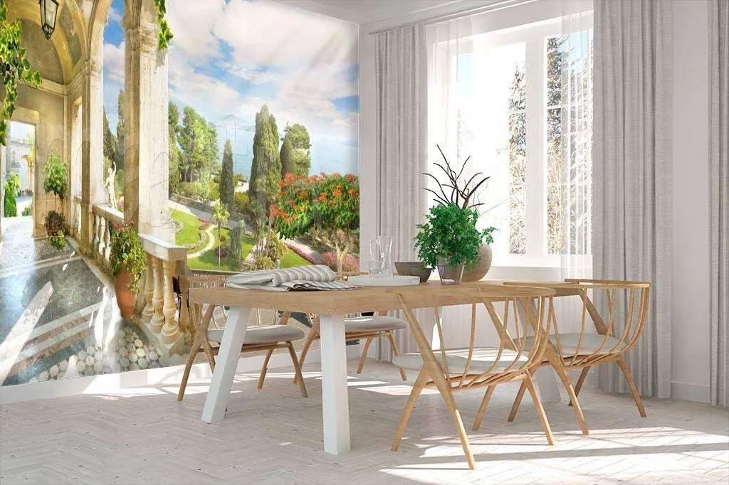 Фотообои в интерьере великолепный сад  5-032 фото