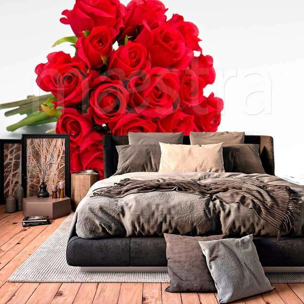 Фотообои Букет красных роз красивый  10-295