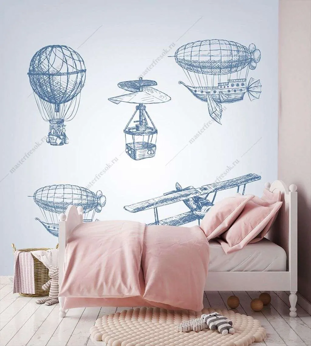 Фотообои в интерьере дирижабли  14-453 фото