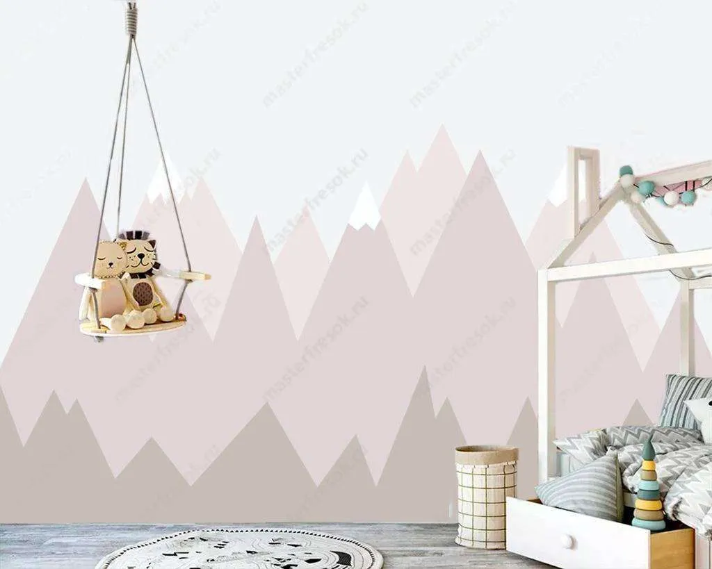 Фотообои Бесшовные обои на стену:  Розовые холмы. Артикул: 12-652  