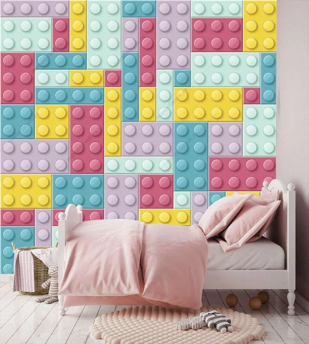 Фотообои в интерьере фон лего  12-1350 фото