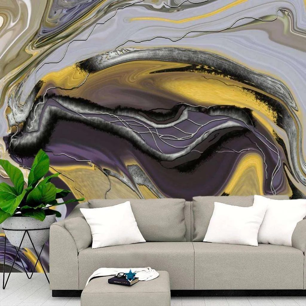 Фотообои Флюид Арт - золотая лихорадка  13-027