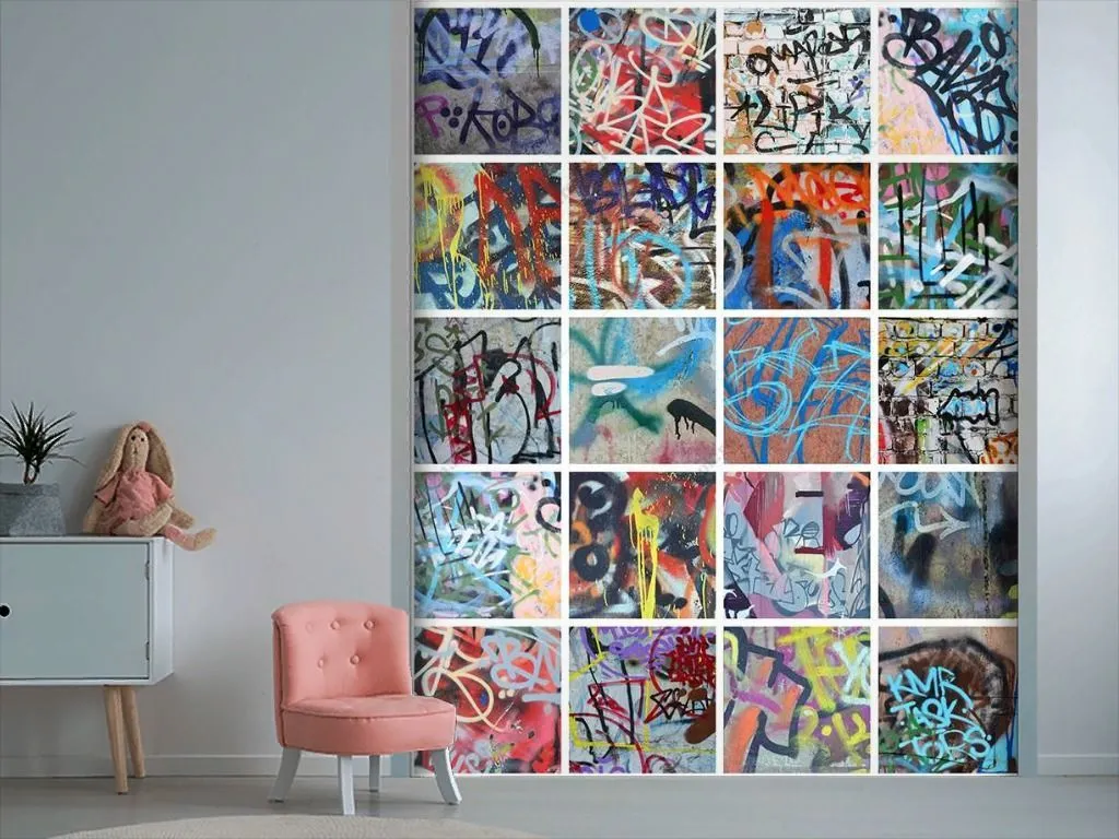Фотообои Граффити коллаж рисунков  12-1579