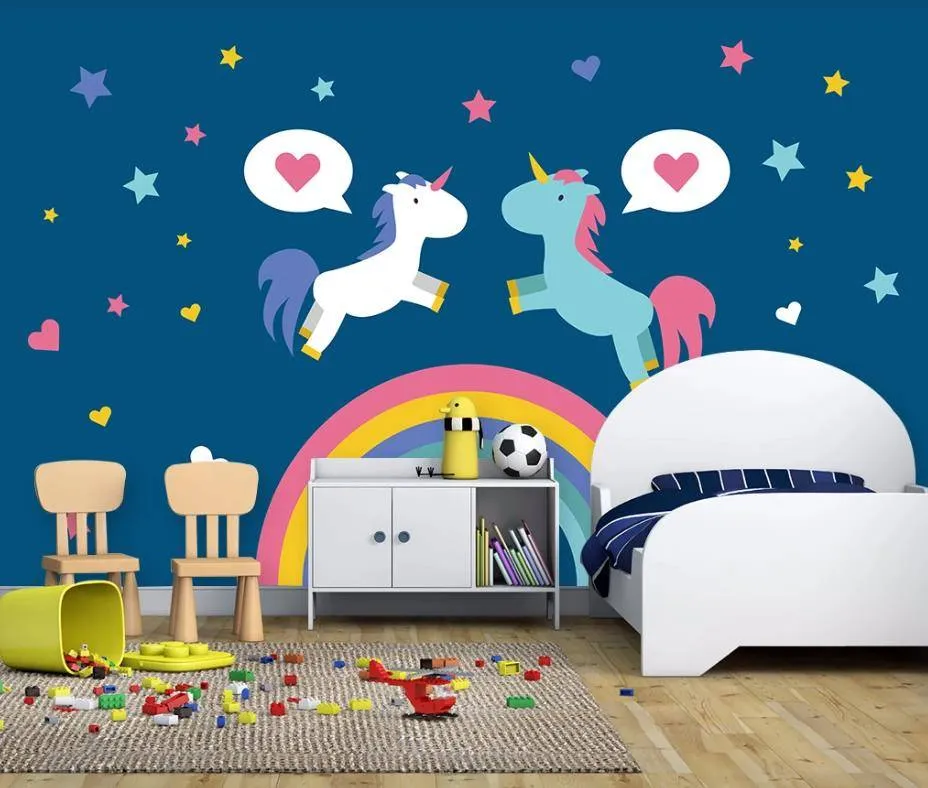 Фотообои Единороги на радуге  15-343