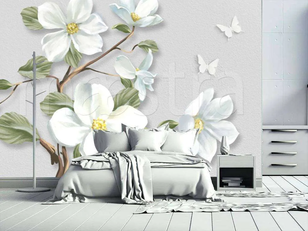 Фотообои Бесшовные обои на стену:  3д цветы яблони. Артикул: 10-584  